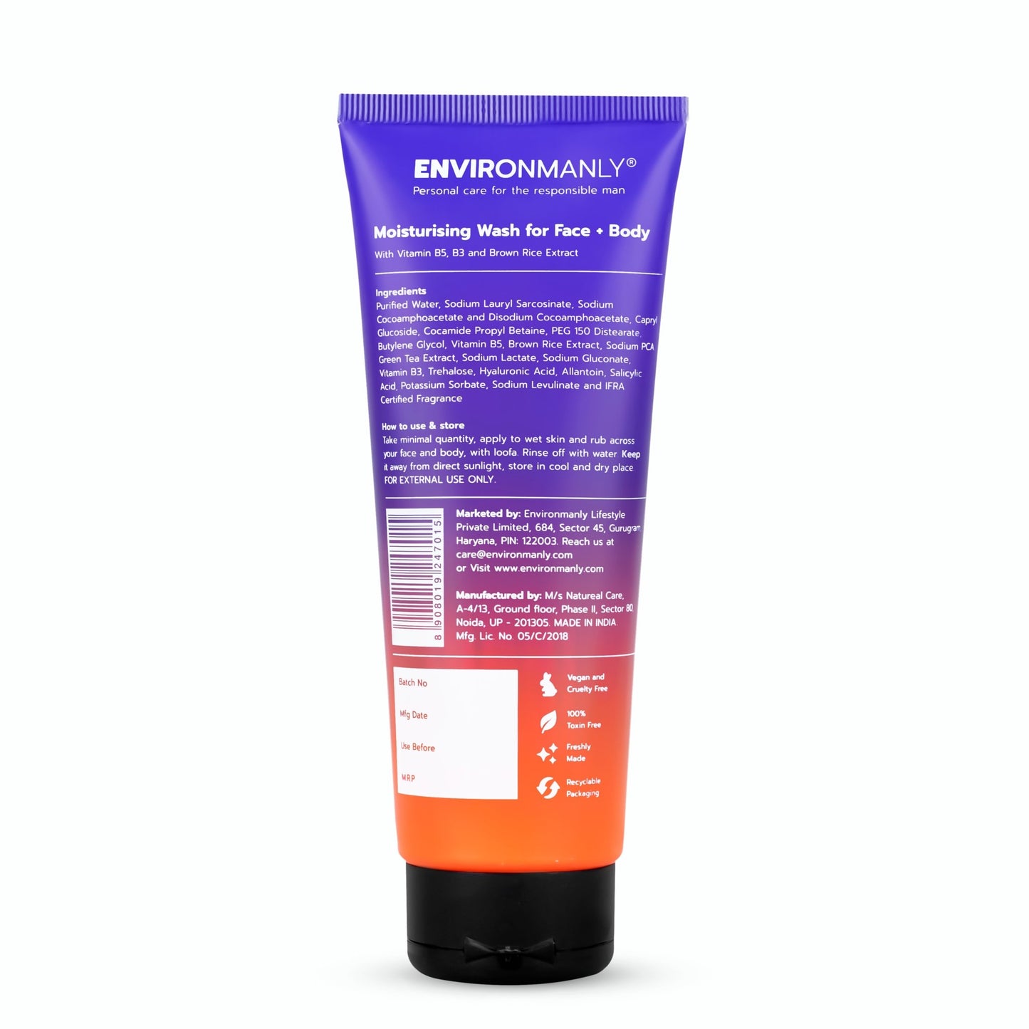 Face & Body Moisturising Wash - Environmanly